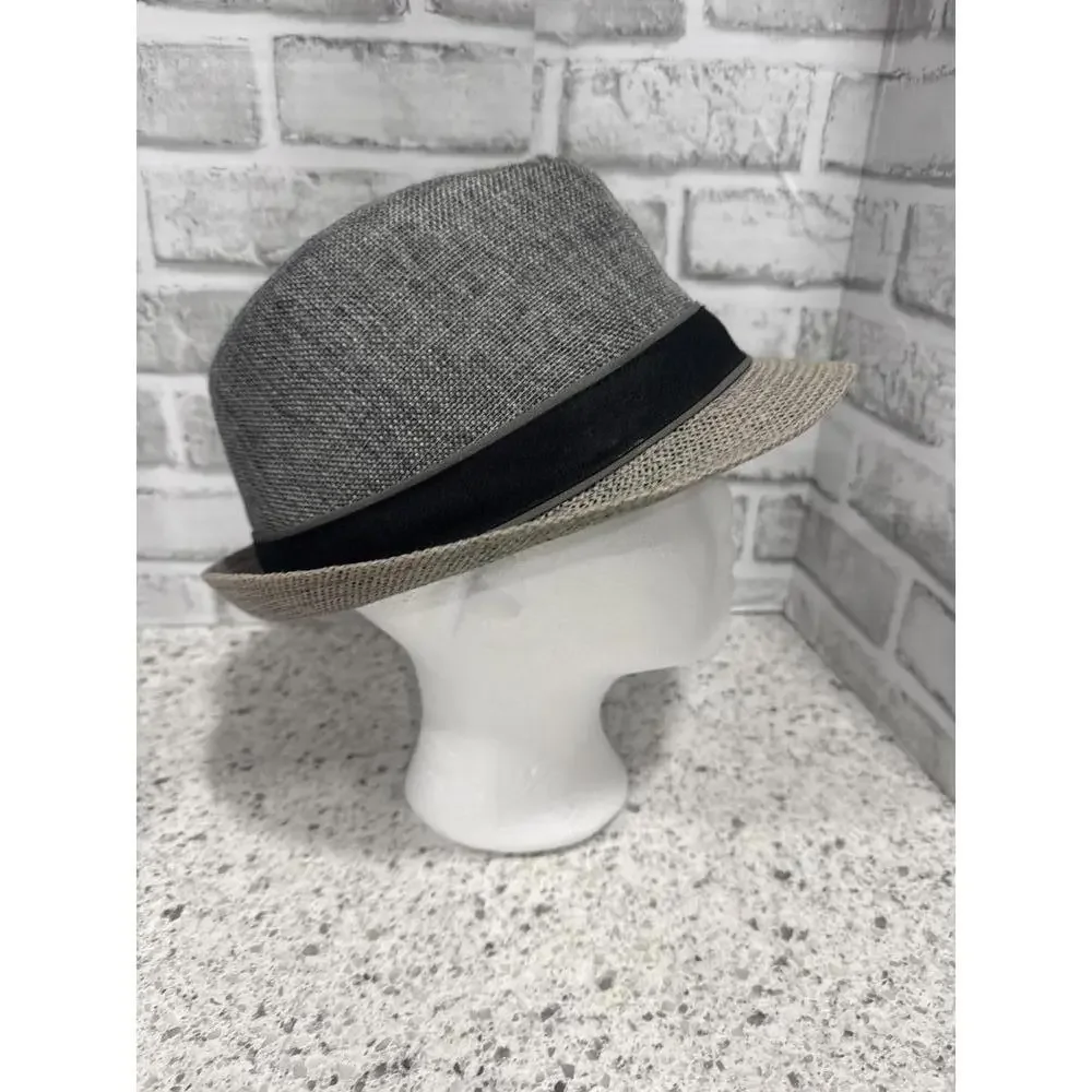 David and Young Two-Tone Fedora Hat with Black Band